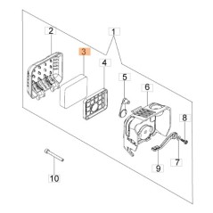 Filtre à air moteur pompe modèles WP30 WP300 55020029R OLEOMAC | NewgardenAgri.com