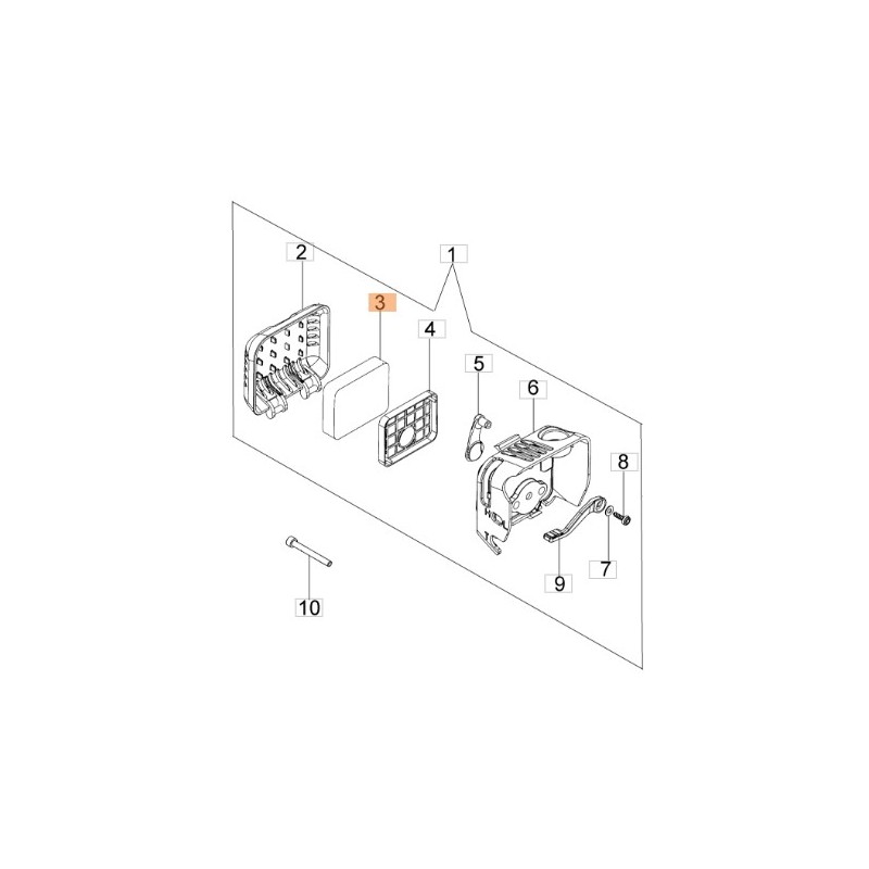 Filtro aria motopompa modelli WP30 WP300 55020029R OLEOMAC