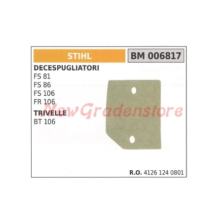 Filtro de aire STIHL para desbrozadora FS 81 86 106 FR 106 4126-124-0801 | NewgardenAgri.com