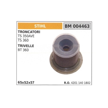 STIHL air filter for TS 350AVE 360 cutter for BT 360 auger 004463 | NewgardenAgri.com