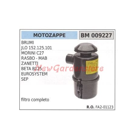 Filtro aria supporto motore montato su motozappa BRUMI MORINI C27 009227 | NewgardenAgri.com