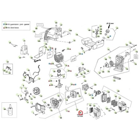 ORIGINAL ACTIVE tarière t143 - t152 - t165 filtre papier avec couvercle 022588 | NewgardenAgri.com