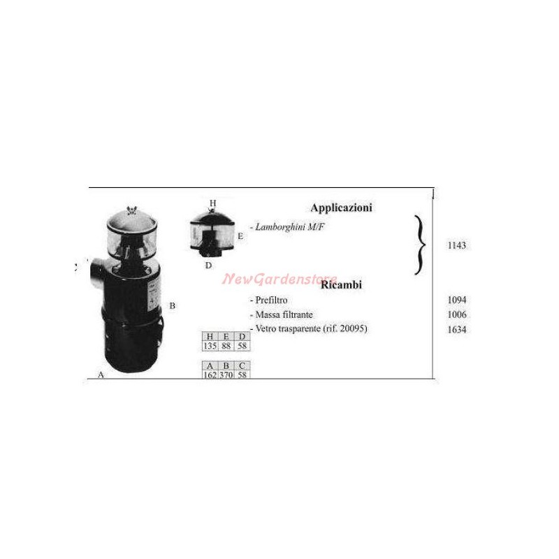 Filtro olio LAMBORGHINI per motocoltivatore M/F 1143