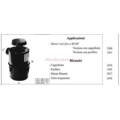 Oil filter for walking tractor engines up to 80 HP 1261 | NewgardenAgri.com