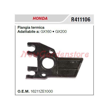 Brida de aspiración térmica HONDA para motobomba GX160 200 R411106 | NewgardenAgri.com