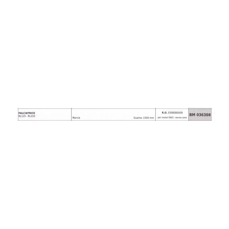 REQUES ET LECOEUR RL115 RL210 câble de faucheuse 1500mm gaine