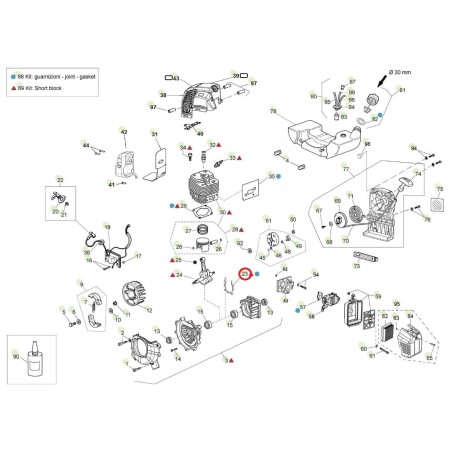 Guarnizione carter active 60 ORIGINALE ACTIVE trivella t-165 022406 | NewgardenAgri.com