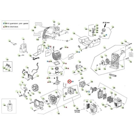 Guarnizione carter motore ORIGINALE ACTIVE decespugliatore e trivella t143 020030 | NewgardenAgri.com