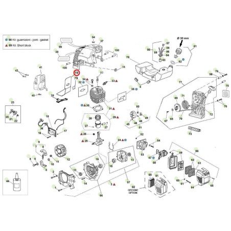 ORIGINAL ACTIVE Auspuffdichtung für Freischneider 6,5 Schnecke t152 023955 | NewgardenAgri.com