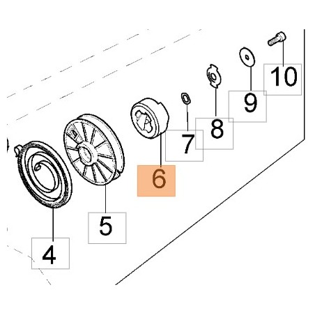 Motor pump blower pulley coupling models BV300 WP30 WP300 56550021R OLEOMAC | NewgardenAgri.com