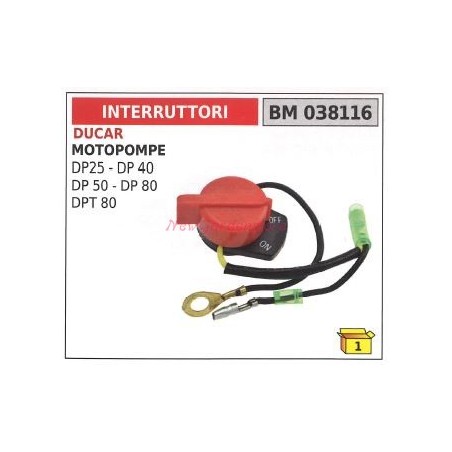 Interrupteur DUCAR motopompes DP 25 40 50 80 DPT 80 038116 | NewgardenAgri.com