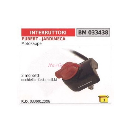 Interruttore PUBERT motore motozappa 2 morsetti occhiello+faston cil.M 033438 | NewgardenAgri.com