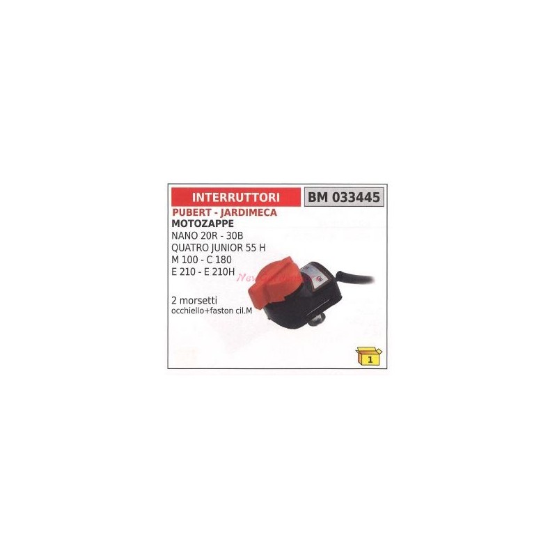 Interruttore PUBERT motore motozappa nano 20R 30 B m100 c180 e210 033445