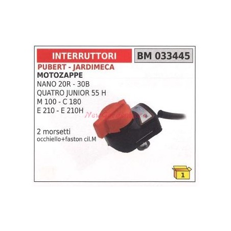 Interruttore PUBERT motore motozappa nano 20R 30 B m100 c180 e210 033445 | NewgardenAgri.com