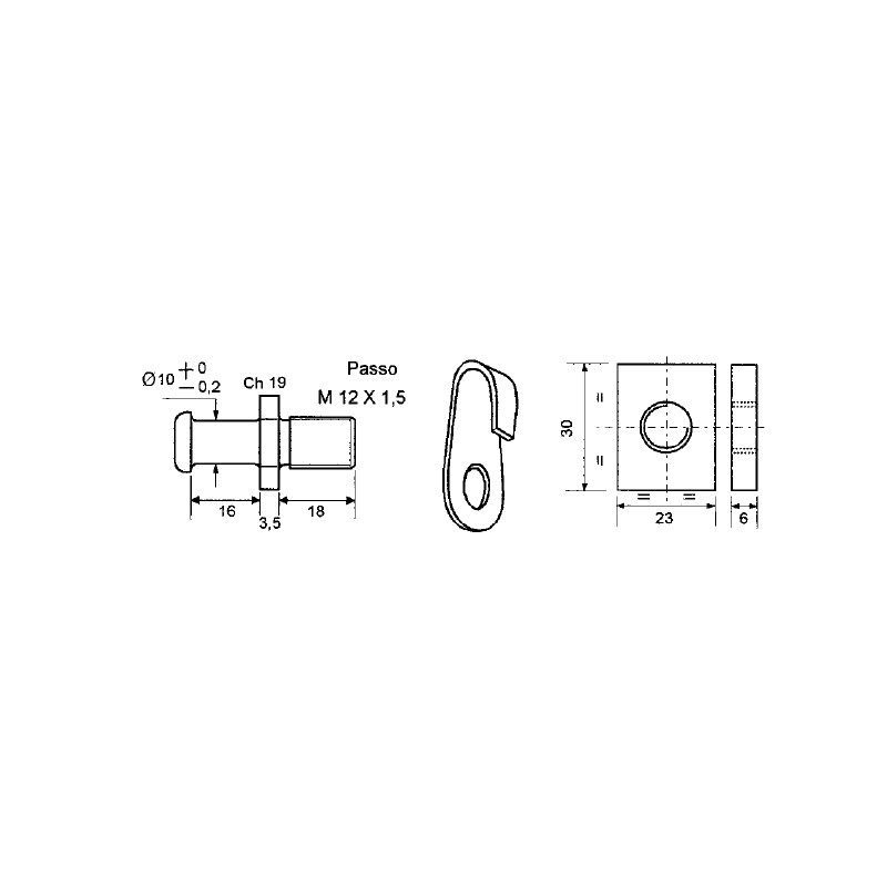 Kit for agricultural tractor cab door lock