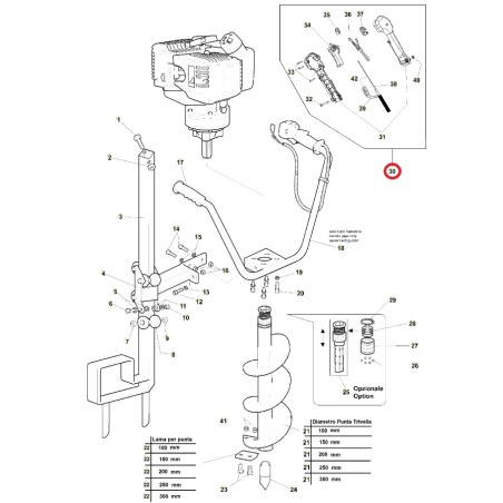 Kit acceleratore Di 22 mm ORIGINALE ACTIVE trivella modelli t143 - t165 022179 | NewgardenAgri.com