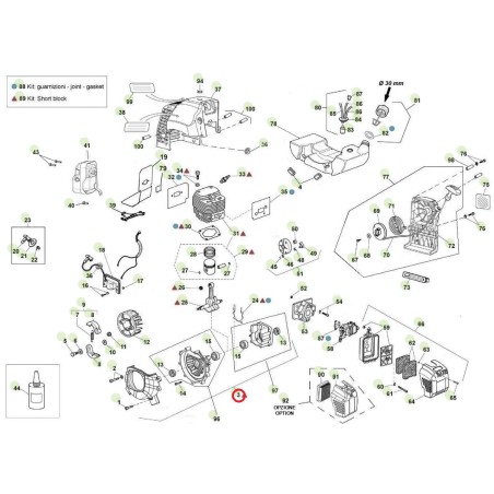 ORIGINAL ACTIVE Modell t143 Bohrwelle Kurbelgehäuse-Kit 021969 | NewgardenAgri.com