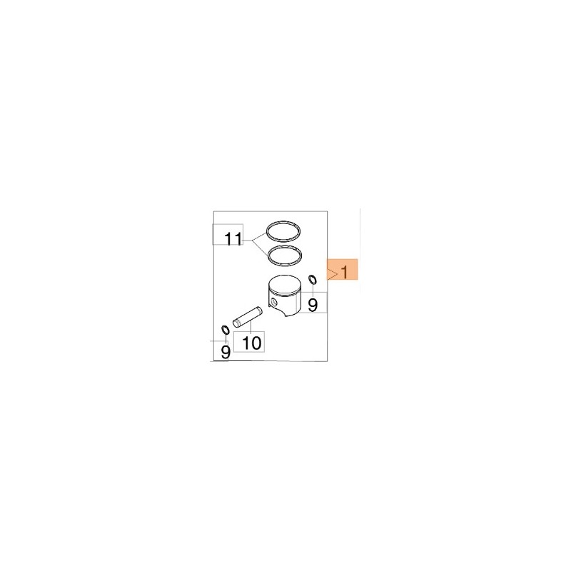 Kit de piston pour motopompe et soufflante modèles BV270 BV300 WP30 56552011A OLEOMAC