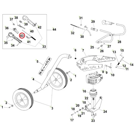 Kit: ORIGINAL ACTIVE tiller t-165 throttle cable and wiring harness 021557 | NewgardenAgri.com