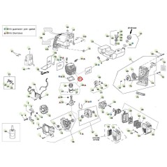 Kit: Zylinder-Kolben ORIGINAL ACTIVE Freischneider 4,5 Schnecke t143 024474 | NewgardenAgri.com