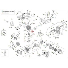 Kit: cilindro pistone ORIGINALE ACTIVE decespugliatore 5.5 trivella tdu155 24475 | NewgardenAgri.com