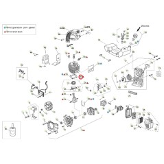 Kit : cylindre segments de piston 65 cc tarière ORIGINAL ACTIVE t-165 023516 | NewgardenAgri.com