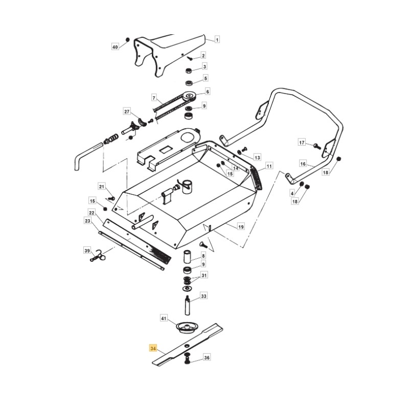 Geflügelte Klinge 53cm ORIGINAL STIGA Motorhacke CRONO 95 B - MANOR 95 H 118800026/0