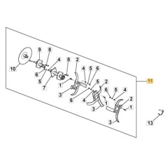 Lame de fraise rotative droite modèle SRC685G TI685RG ORIGINAL STIGA 118802823/0 | NewgardenAgri.com