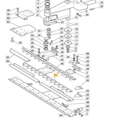 Lama inferiore motozappa modelli CRONO95B ORIGINALE STIGA 118800021/0 | NewgardenAgri.com