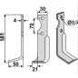 Cuchilla motocultor compatible 350-021 AGRIA 1250-254 98 25498