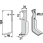 Cuchilla motocultora compatible 350-678 AGRIA 1250-271 30