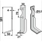 Autocultivator blade compatible left 185 mm 350-020 AGRIA 1250-254 97 25497