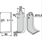 Lama motocoltivatore destra compatibile 350-016 AGRIA 16454