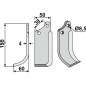 Cuchilla cultivadora rotativa derecha compatible 350-030 AGRIA 1767 71943