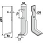 Lama motocoltivatore destra compatibile 350-565 AGRIA 1250-172 23 205mm