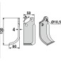 Cuchilla motocultora derecha compatible 350-028 AGRIA 1667-066-24