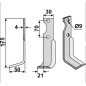 Lama motocoltivatore dx compatibile 350-561 AGRIA 17549 NH17549