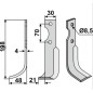 Lame de motoculteur droite compatible 350-567 AGRIA 616112