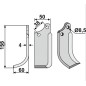 Lama motocoltivatore sx compatibile 350-029 AGRIA 1767 71953