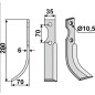 Cuchilla motocultor 350-269 350-268 S.E.P. dx sx 200mm