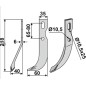 Motocultor rotativo hoja de azada 350-665 350-664UNIVERSAL derecha sx 218mm