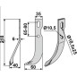 Lama zappa motocoltivatore motozappa fresa 350-665 350-664UNIVERSALE dx sx 218mm