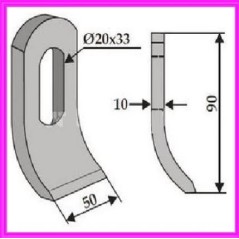 Hoja de azada para motoazada 350-691 DÜCKER MKL80-10 90mm | NewgardenAgri.com