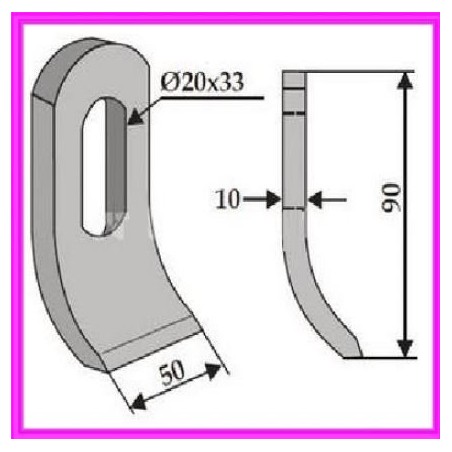 Lama zappa motocoltivatore motozappa fresa 350-691 DÜCKER MKL80-10 90mm