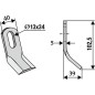 Bodenfräse Hackenblatt kompatibel 350-447 BERRY DB48102,5mm