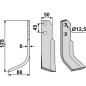 Lama zappa motocoltivatore motozappa fresa compatibil 350-067 CARRARO ANTONIO dx