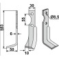 Lame motoculteur cultivateur rotatif compatible 350-591 CARRARO ANTONIO dx