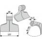 Cuchilla motoazada cultivador rotativo COMPATIBLE 350-400 BERTI 137mm