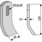 Lama zappa motocoltivatore motozappa fresa COMPATIBILE 350-473 EPOKE 120mm