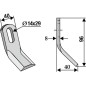 Hoja de azada para motoazada compatible 350-516 SMA T59 96mm